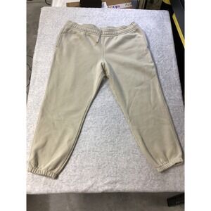 Champion Mens Fleece Sweatpants Oatmeal Beige Joggers XXL New With Tags